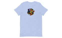 Lit Cube - Rubik's Cube Shirt -Best Toy Store Lit Cube Rubiks Cube Shirt Heather Blue S 4