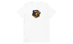 Lit Cube - Rubik's Cube Shirt -Best Toy Store Lit Cube Rubiks Cube Shirt White XS 7