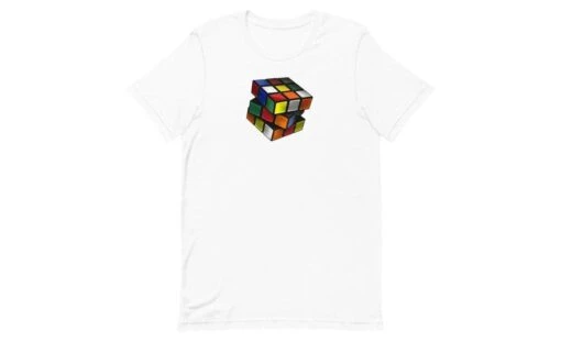 Lit Cube - Rubik's Cube Shirt -Best Toy Store Lit Cube Rubiks Cube Shirt White XS 7