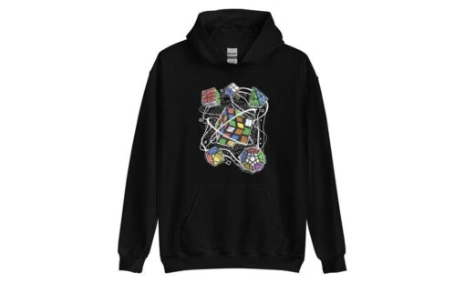 Multi-cube - Rubik's Cube Hoodie -Best Toy Store Multi cube Rubiks Cube Hoodie Black S