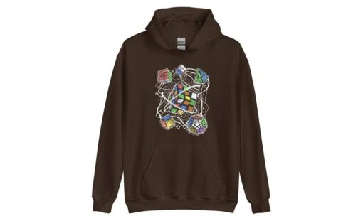 Multi-cube - Rubik's Cube Hoodie -Best Toy Store Multi cube Rubiks Cube Hoodie Dark Chocolate S 4