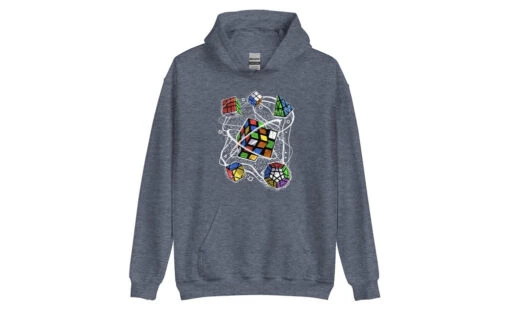 Multi-cube - Rubik's Cube Hoodie -Best Toy Store Multi cube Rubiks Cube Hoodie Heather Sport Dark Navy S 9