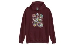 Multi-cube - Rubik's Cube Hoodie -Best Toy Store Multi cube Rubiks Cube Hoodie Maroon S 3