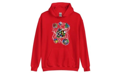 Multi-cube - Rubik's Cube Hoodie -Best Toy Store Multi cube Rubiks Cube Hoodie Red S 5