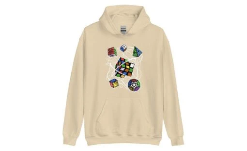 Multi-cube - Rubik's Cube Hoodie -Best Toy Store Multi cube Rubiks Cube Hoodie Sand S 14