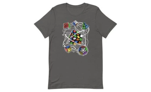 Multi-cube - Rubik's Cube Shirt -Best Toy Store Multi cube Rubiks Cube Shirt Asphalt S 8