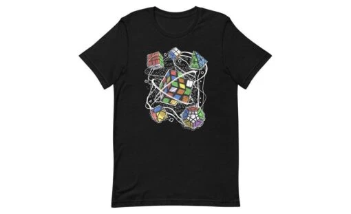 Multi-cube - Rubik's Cube Shirt -Best Toy Store Multi cube Rubiks Cube Shirt Black XS