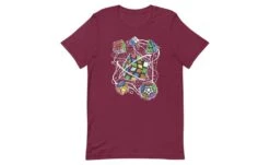 Multi-cube - Rubik's Cube Shirt -Best Toy Store Multi cube Rubiks Cube Shirt Maroon XS 5