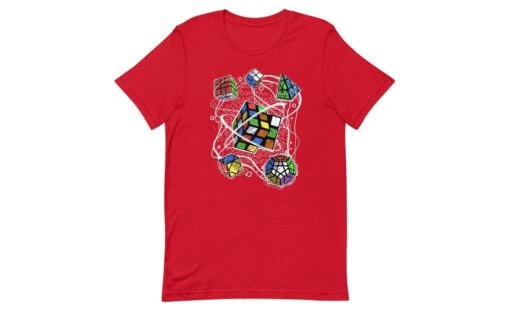 Multi-cube - Rubik's Cube Shirt -Best Toy Store Multi cube Rubiks Cube Shirt Red XS 6