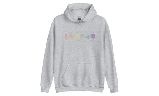 Rainbow Cube Lineup - Rubik's Cube Hoodie -Best Toy Store Rainbow Cube Lineup Rubiks Cube Hoodie Sport Grey S 3