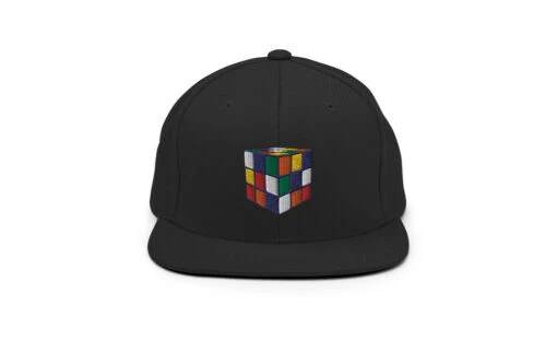 Rubik's Cube Snapback Hat -Best Toy Store Rubiks Cube Snapback Hat Black 6