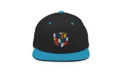 Rubik's Cube Snapback Hat -Best Toy Store Rubiks Cube Snapback Hat Black Teal 10