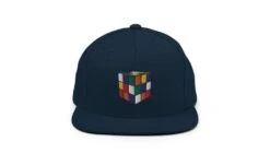 Rubik's Cube Snapback Hat -Best Toy Store Rubiks Cube Snapback Hat Dark Navy 7