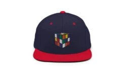 Rubik's Cube Snapback Hat -Best Toy Store Rubiks Cube Snapback Hat Navy Red 15