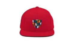 Rubik's Cube Snapback Hat -Best Toy Store Rubiks Cube Snapback Hat Red 17