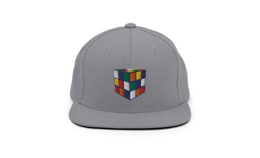 Rubik's Cube Snapback Hat -Best Toy Store Rubiks Cube Snapback Hat Silver 20