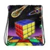 Rubik's Cube In Space Drawstring Bag -Best Toy Store Rubiks Cube in Space Drawstring Bag