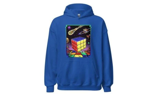 Rubik's Cube In Space - Rubik's Cube Hoodie -Best Toy Store Rubiks Cube in Space Rubiks Cube Hoodie Royal S 5