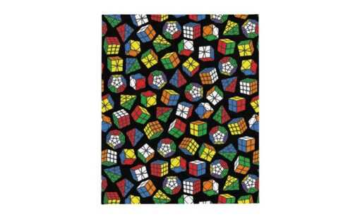 Rubik's Twisty Puzzle Throw Blanket -Best Toy Store Rubiks Twisty Puzzle Throw Blanket 3