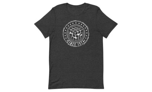 Since 1974 (Dark) - Rubik's Cube Shirt -Best Toy Store Since 1974 Dark Rubiks Cube Shirt Dark Grey Heather XS 6