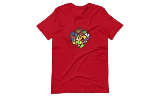 Speed Cube (Light) - Rubik's Cube Shirt -Best Toy Store Speed Cube Light Rubiks Cube Shirt Red S 2 a028d4d9 7736 472d bc06 b0fc40357734