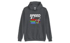 Speedcuber (Dark) - Rubik's Cube Hoodie -Best Toy Store Speedcuber Dark Rubiks Cube Hoodie Dark Heather S 6