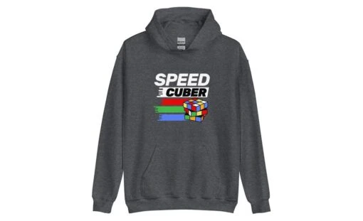 Speedcuber (Dark) - Rubik's Cube Hoodie -Best Toy Store Speedcuber Dark Rubiks Cube Hoodie Dark Heather S 6