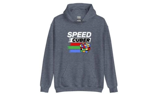 Speedcuber (Dark) - Rubik's Cube Hoodie -Best Toy Store Speedcuber Dark Rubiks Cube Hoodie Heather Sport Dark Navy S