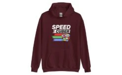 Speedcuber (Dark) - Rubik's Cube Hoodie -Best Toy Store Speedcuber Dark Rubiks Cube Hoodie Maroon S 4