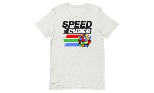 Speedcuber (Light) - Rubik's Cube Shirt -Best Toy Store Speedcuber Light Rubiks Cube Shirt Ash S 11