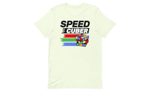 Speedcuber (Light) - Rubik's Cube Shirt -Best Toy Store Speedcuber Light Rubiks Cube Shirt Citron XS 12