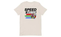 Speedcuber (Light) - Rubik's Cube Shirt -Best Toy Store Speedcuber Light Rubiks Cube Shirt Heather Dust S 8