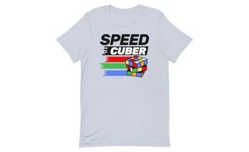 Speedcuber (Light) - Rubik's Cube Shirt -Best Toy Store Speedcuber Light Rubiks Cube Shirt Light Blue XS 4