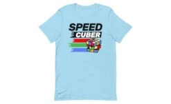 Speedcuber (Light) - Rubik's Cube Shirt -Best Toy Store Speedcuber Light Rubiks Cube Shirt Ocean Blue S 5