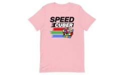 Speedcuber (Light) - Rubik's Cube Shirt -Best Toy Store Speedcuber Light Rubiks Cube Shirt Pink S 2