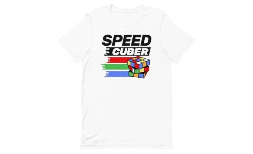 Speedcuber (Light) - Rubik's Cube Shirt -Best Toy Store Speedcuber Light Rubiks Cube Shirt White XS 13