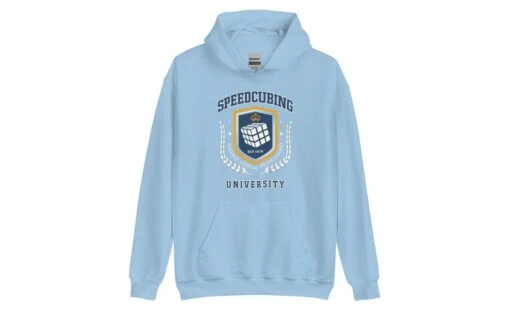 Speedcubing University - Rubik's Cube Hoodie -Best Toy Store Speedcubing University Rubiks Cube Hoodie Light Blue S 4