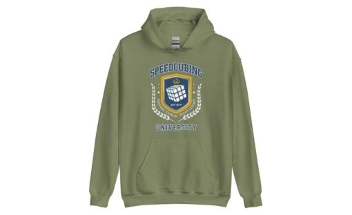 Speedcubing University - Rubik's Cube Hoodie -Best Toy Store Speedcubing University Rubiks Cube Hoodie Military Green S 2