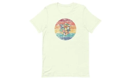 Sunset Cube - Rubik's Cube Shirt -Best Toy Store Sunset Cube Rubiks Cube Shirt Citron XS 5