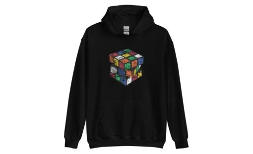 Vintage Cube - Rubik's Cube Hoodie -Best Toy Store Vintage Cube Rubiks Cube Hoodie Black S 2