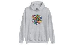 Vintage Cube - Rubik's Cube Hoodie -Best Toy Store Vintage Cube Rubiks Cube Hoodie Sport Grey S 6