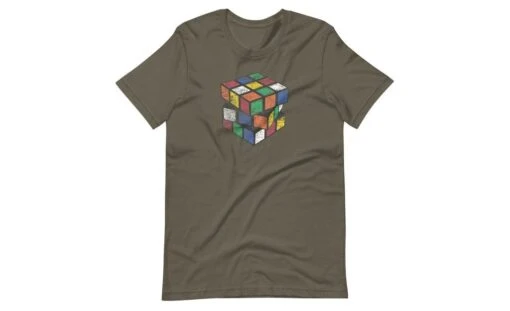 Vintage Cube - Rubik's Cube Shirt -Best Toy Store Vintage Cube Rubiks Cube Shirt Army S