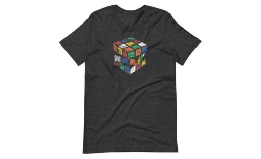 Vintage Cube - Rubik's Cube Shirt -Best Toy Store Vintage Cube Rubiks Cube Shirt Dark Grey Heather XS 7