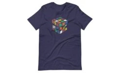 Vintage Cube - Rubik's Cube Shirt -Best Toy Store Vintage Cube Rubiks Cube Shirt Heather Midnight Navy XS 6