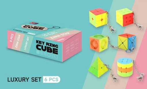 Ziina Star Mini Keychain Cube Gift Box (Set B) -Best Toy Store Ziina Star Mini Keychain Cube Gift Box Set B